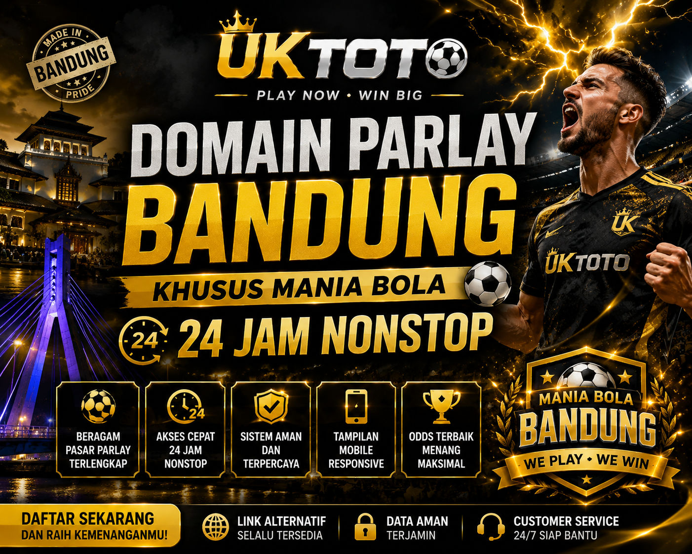 UKTOTO ♨️ Domain Parlay BANDUNG Khusus Mania Bola 24 Jam Nonstop