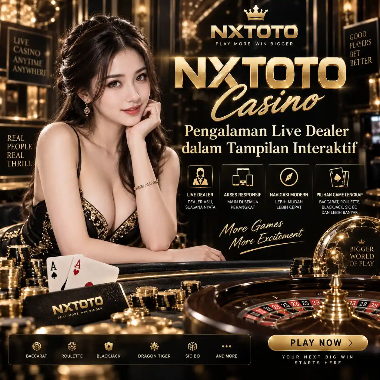 NXTOTO Casino 📌 Pengalaman Live Dealer dalam Tampilan Interaktif