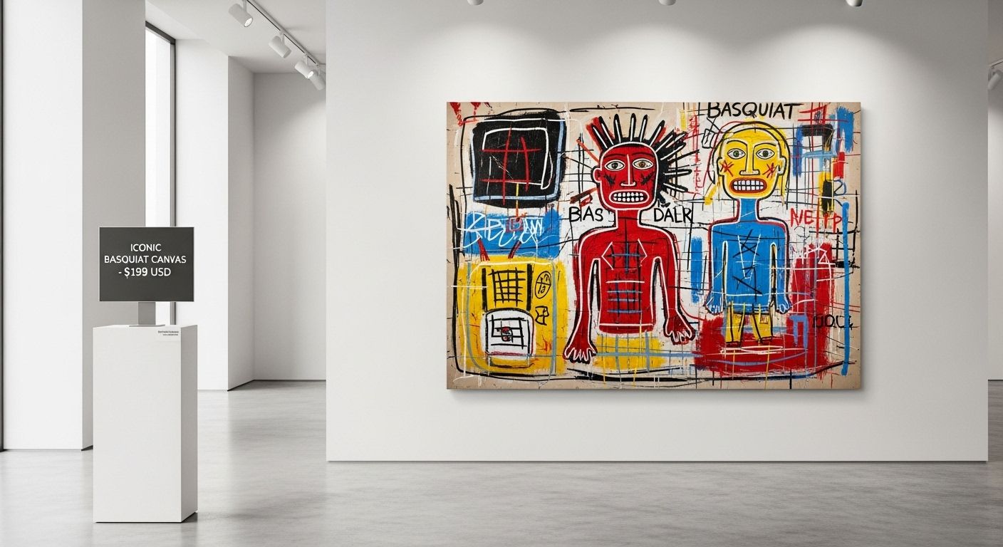 basquiat prints on canvas