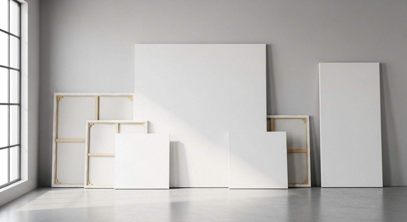 big blank canvases