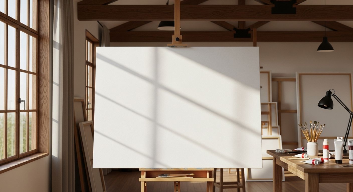 blank canvas for painting large