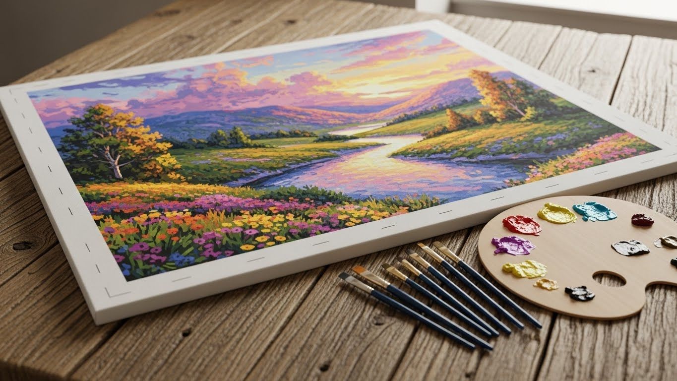 paint by numbers large canvas