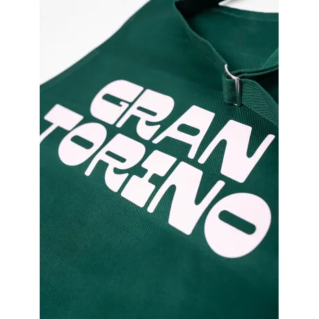 Détails sérigraphie tablier vert