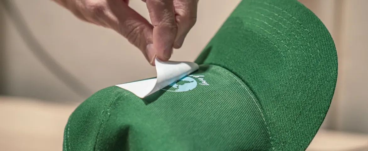 Casquette personnalisée en flocage flex