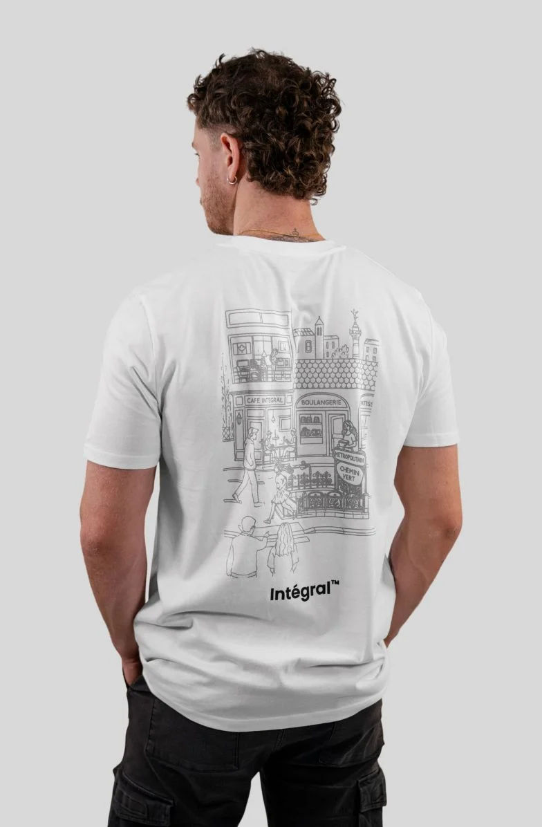 T-shirt imprimé en sérigraphie pour Intégral.eu
