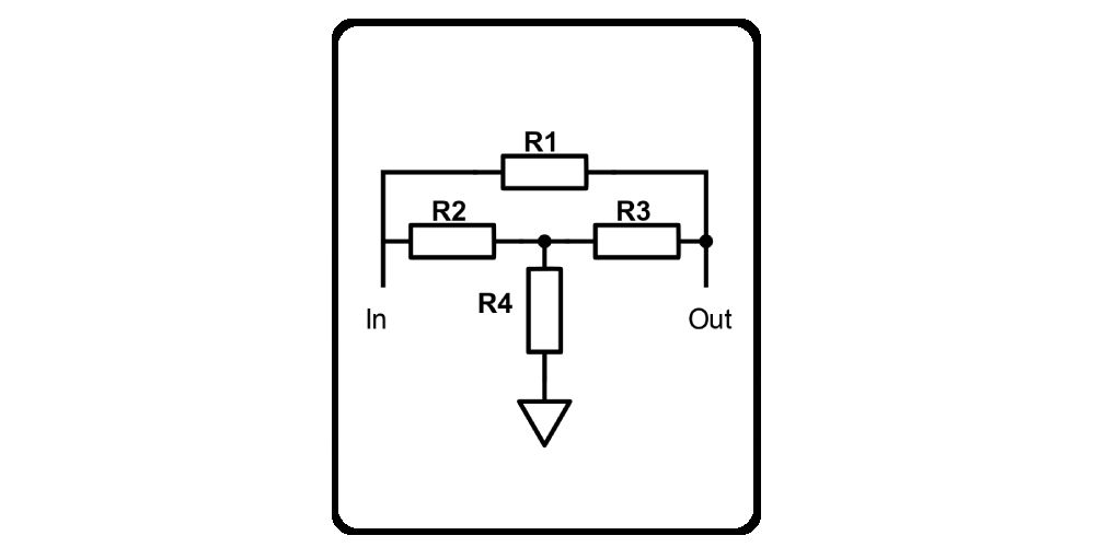 Bridged-Tee Attenuator Calculator