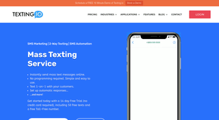 texting.io screenshot