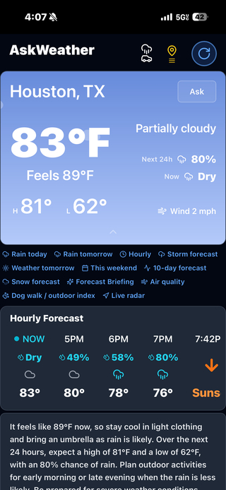AskWeather screenshot