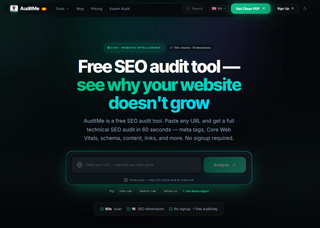 AuditMe — AI SEO & Website Intelligence Tool screenshot