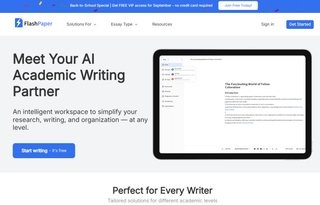 FlashPaper Free AI Essay Writer screenshot