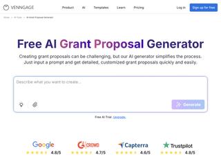 AI Grant Proposal Generator : Create clear, well-structured grant proposals with AI screenshot