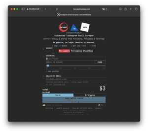 HarvestMyData screenshot