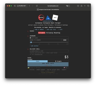 HarvestMyData screenshot