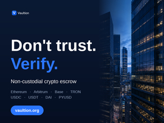 Vaultion : Non-custodial auto crypto escrow with Kleros arbitration screenshot