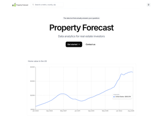 Property Forecast : Data analytics for real estate investors screenshot