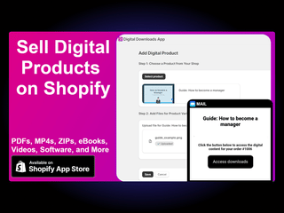 Digital Downloads App: Shopify Downloads App helps to sell digital goods screenshot