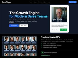SalesMagic : Virtual role-playing and live-call analysis for sales teams screenshot