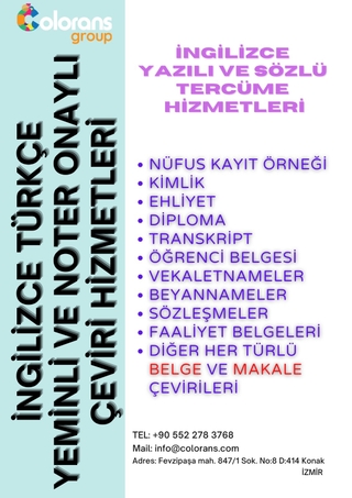 İngilizce Yeminli ve Noter Onaylı Tercüme Hizmeti screenshot