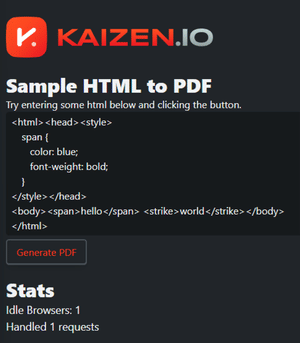 Kaizenio screenshot
