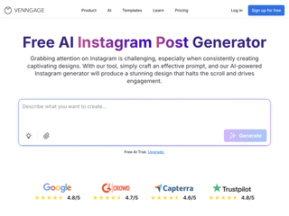 AI Instagram Post Generator : Create consistent, high-quality Instagram posts with AI screenshot