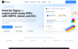 Printery - Print for Figma screenshot