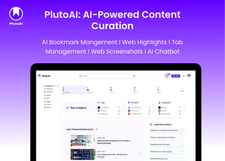 PlutoAI - Your intelligent assistant for smart browsing and AI powered bookmarking screenshot