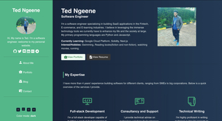 Portfolio site screenshot