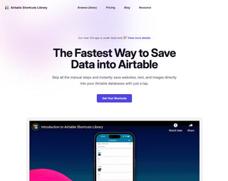 Airtable Shortcuts Library screenshot