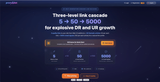 PromoPilot — AI-Powered Cascade Link-Building Platform screenshot