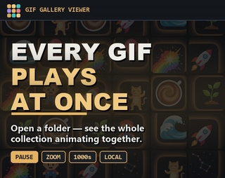 Animated GIF Gallery Viewer screenshot
