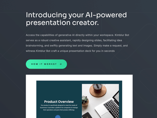 Kimblur - AI powered presentation creator screenshot