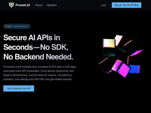 Proxed.AI: Secure AI APIs in iOS - No SDK, Just Change Your API URL screenshot