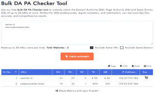Bulk DA PA Checker Tool By GUESTPOSTLINKS screenshot