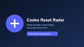 Codex Reset Radar screenshot