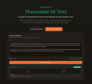 Humanize AI Text screenshot