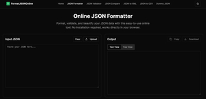 FormatJSONOnline screenshot