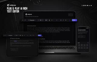 Eddyter β AI-Native Rich Text Editor screenshot