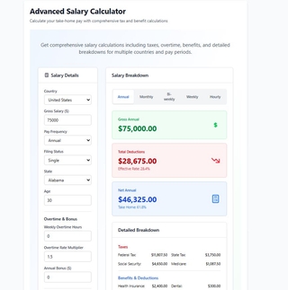 Salary Calculator screenshot