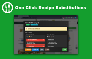 Recipe Converter - One click substitutions for Keto, Vegetarian, Acid reflux and more screenshot