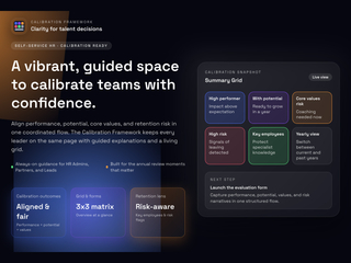 Calibration Framework : HR orchestration for managers to calibrate feedback screenshot