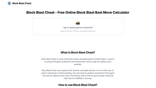 Block Blast Cheat - Free Online Block Blast Best Move Calculator screenshot