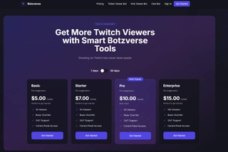 Kick and Twitch Services screenshot