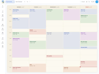 ScheduleBuilder screenshot