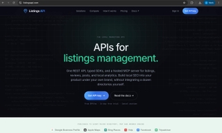 Listings API screenshot