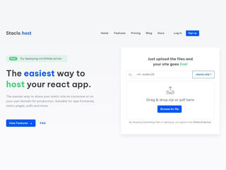 Staclo.host: The easiest way to host your static page screenshot