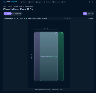 sizecompare screenshot