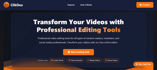 ClikDeo — a free video editor that never leaves your browser screenshot
