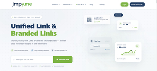 Jmpy.me Branded short links & Analytics screenshot