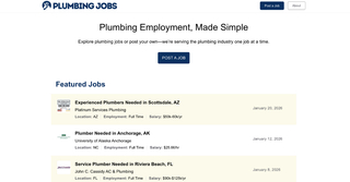 PlumbingJobs.com screenshot