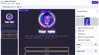 slidde - If you can build a slide, you can build a website screenshot